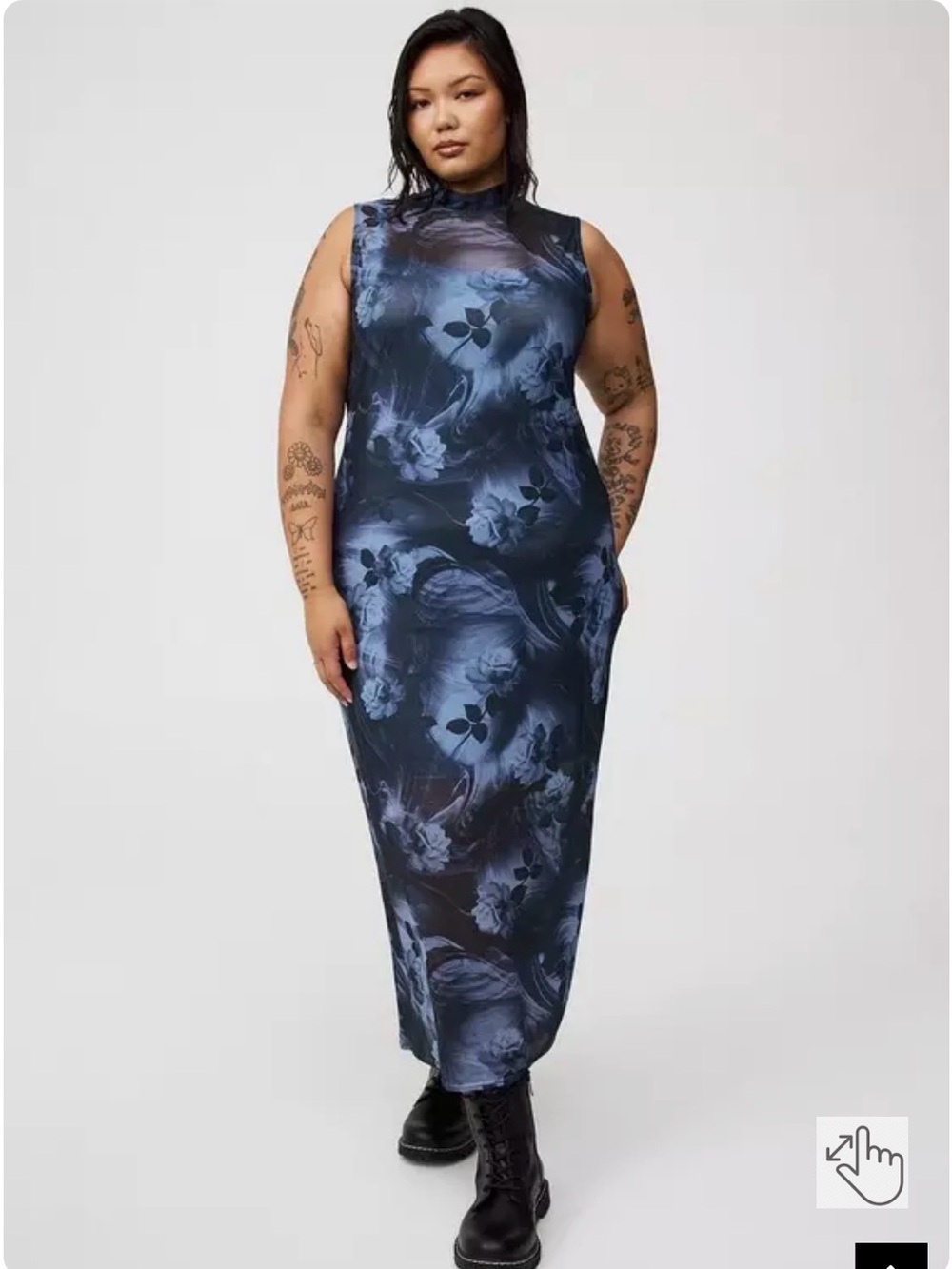 torrid Navy Floral Sleeveless Maxi Dress 2